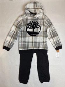 Timberland 2 Piece Set Fleece Logo Hoodie & Sweatpants Kids Size 10 - Picture 1 of 9