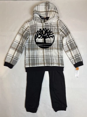 Timberland 2 Piece Set Fleece Logo Hoodie & Sweatpants Kids Size 10 - Image 1 of 4
