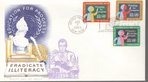 1964 UN FDC - Scott # 134-36 - Overseas Mailer Addition to Jackson Cachet - Bild 1 von 1