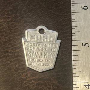 Vintage Ford Dealership Sav-A-Key Lost Key Keychain - Picture 1 of 2