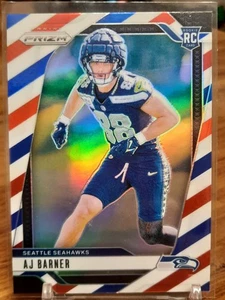 AJ Barner 2024 Panini Prizm Red White Blue Prizm RC #304 Seahawks - Bild 1 von 2