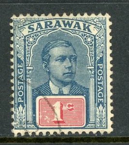 Sarawak 1928 Sir Charles Brooke 1¢ Blue & Rose Wmk Scott #79 VFU F278 ⭐⭐⭐⭐⭐⭐ - Bild 1 von 6
