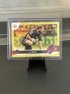 2022 Topps UEFA UCC Japan Edition Jan Oblak Gold # /50 Athletics - Picture 1 of 2