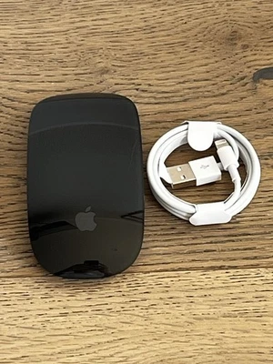 Apple A1657 Magic Mouse 2 MMMQ3AM/A + Charging Cable - Black - Image 1 of 4