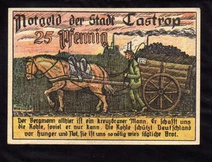 CASTROP - GERMANY NOTGELD - 25 PFENNIG - Picture 1 of 2
