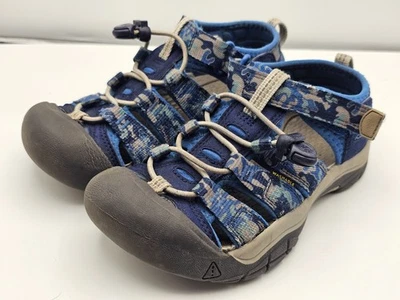 Сандалии детские Keen Newport H2 размер 1 синие камуфляжные в полоску моющиеся водяные туфли для улицы - Изображение 1 из 4
