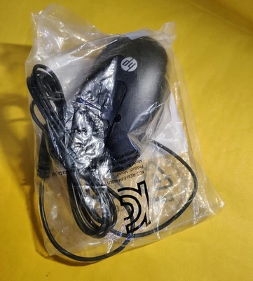 NEW Original HP Wired USB Optical Mouse Black - 672654-001 - Image 1 of 4