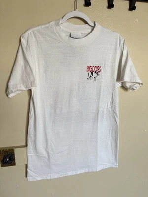 Винтажная футболка с большими собаками белая с коротким рукавом мужская с графическим принтом Y2K - Изображение 1 из 4