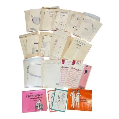 1970s Stretch & Sew VINTAGE 13 PATTERNS 2 books shirt Pants skirt dress sweater - Image 1 of 4