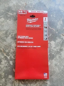 Milwaukee 48-39-0539 35-3/8 in. 24 tpi. Compact Band Saw Blade 3 pk - Bild 1 von 2