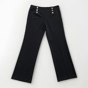 Calvin Klein Anzughose 12 schwarz Matrose Stretch gerade Hose silber Knopf - Bild 1 von 13