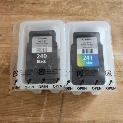 2PK Genuine Canon PG-240 & CL-241 FINE Color MG2120 MG4120 MG3120 MX532 MX472 - Image 1 of 2
