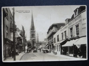 Essex Colchester HIGH STREET shows THE CASTLE BAKERY & COLE & DOWNES c1910 RP PC - Picture 1 of 4