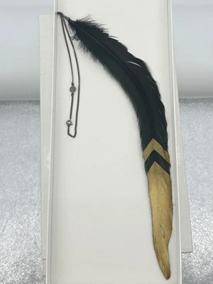 Maison Margiela Painted Bird Feather Necklace - Image 1 of 4