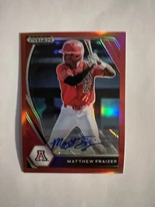 2021 Panini Prizm Draft Picks - Matthew Fraizer #PDP220 Red Prizm Auto 25/50 - Picture 1 of 2