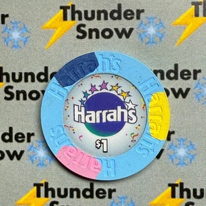 ⚡️❄️ Casino Chip 🐲 $1 Harrah's Las Vegas Nevada 🐲🐲🐲 - Picture 1 of 2