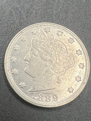 Liberty V Nickel-1889, full date and full liberty - Image 1 of 3