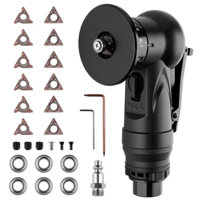 Herramienta de biselado neumática, herramienta de biselado con 6 cuchillas de ángulo C y 6 de ángulo R, Upgra Foto 1 de 4