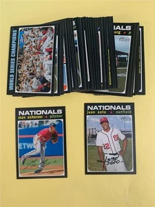 2020 Topps Heritage Washington Nationals Master Team Set 44 Cards Low & High SP - Picture 1 of 1