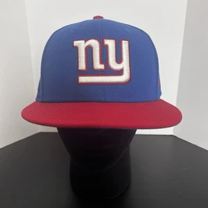 Gorra de los New York Giants azul roja Nike True Snapback logotipo de Nueva York ala plana - Imagen 1 de 9