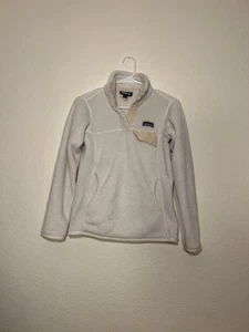 Patagonia Re-Tool Snap-T Pullover Jacket Women's White Fleece Size XS - Picture 1 of 7