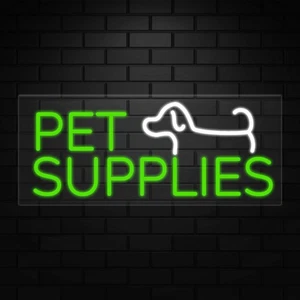 Haustierbedarf Schild für Geschäftsanzeigen | LED Flex Neon | 32" Breite x 13" Höhe x 1" Tiefe - Bild 1 von 5