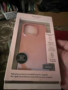 kate spade Protectiv Hardshell Magsafe Case iPhone 14 PRO 6.1" Grapefruit Soda - Picture 1 of 2