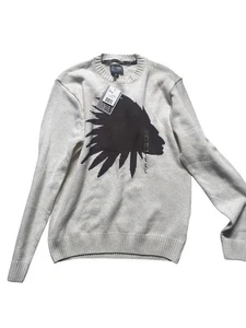 Indianer Indianer Häuptling Kopfschmuck Krieger Strick Sweatshirt Retrofit Large - Bild 1 von 4