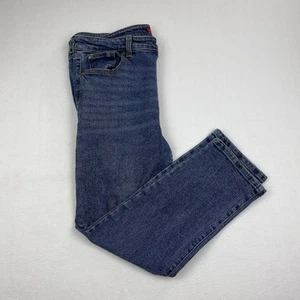 Guess Women’s Mid Rise Straight Leg Blue Denim Jeans Button Fly Size 34 X 27 - Picture 1 of 11