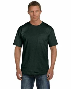 Fruit Of The Loom Men's 100% Cotton Pocket T-Shirt Size Medium Black - Picture 1 of 1