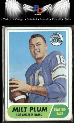 1968 Topps #104 Milt Plum - Image 1 of 2