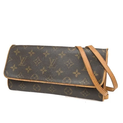 Bolsa de ombro Louis Vuitton Pochette Twin GM 2 vias monograma marrom M51852 33CA233 - Imagem 1 de 4