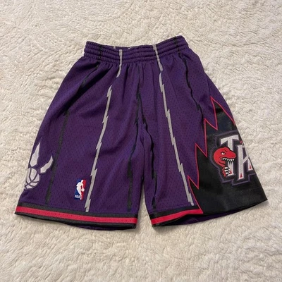 NBA 多伦多猛龙队 1998 - 99 Mitchell & Ness Swingman 短裤青少年中号 10/12 — 第 1/4 张图片