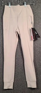 Leggings donna Spyder avorio vita alta tasche attive nuovi con etichette taglia XS - Foto 1 di 14