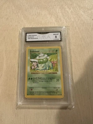 1999 Pokemon Game Shadowless Bulbasaur 44/102 GMA 8 - Image 1 of 2