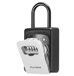 Puroma Key Lock Box, Portable Combination Lockbox Wall-Mounted Key Storage - Picture 1 of 7