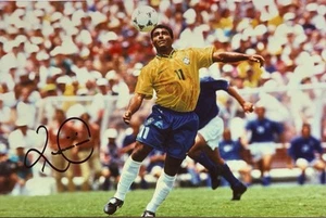 Foto firmada por Romario Mundial Barça Brasil firma original autógrafo (40) - Imagen 1 de 2
