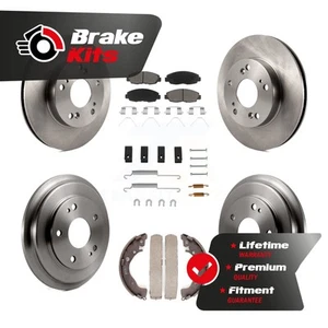 Front Rear Brake Rotor Ceramic Pad & Drum Kit (7Pc) For 2012-2015 Honda Civic DX - Picture 1 of 1