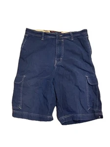 Vintage 90's Bugle Boy Cargo Shorts Blue Size 34 BBJC - Picture 1 of 7