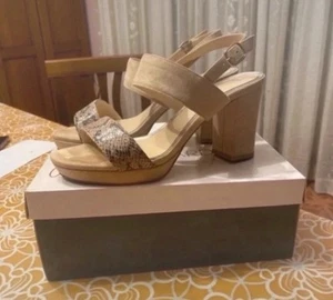 Sandali Bata donna in pelle beige - Foto 1 di 4