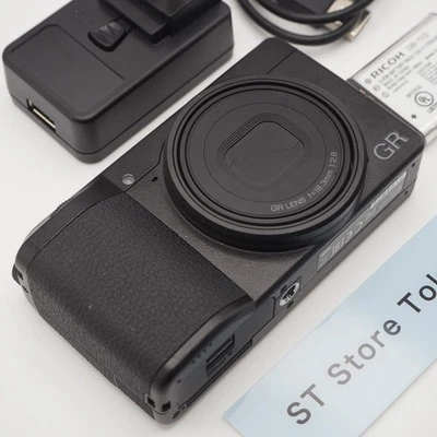 [Mint in Box] Ricoh GR III 24.2MP APS-C Compact Digital Black Camera Tested - Image 1 of 4