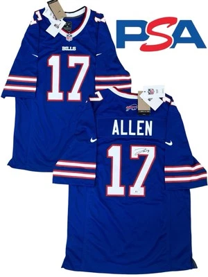 Josh Allen Signed Nike Authentic Buffalo Bills #17 Jersey PSA/DNA AUTO MVP - Image 1 of 4