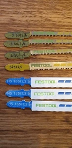 Festool Jigsaw 3xS 50/1.4, 1xS 75/2.5, 3x HS 155/1.2 Bimetal - Picture 1 of 4