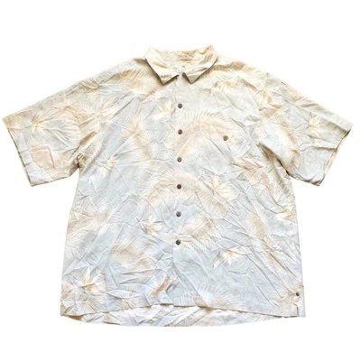 Camisa informal Luau Sportswear para hombre talla 2XL 100 % seda floral hawaiana manga corta Foto 1 de 4