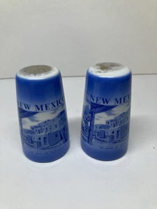 Vintage Japan New Mexico blau und weiß Salz und Pfefferstreuer Set - Bild 1 von 7