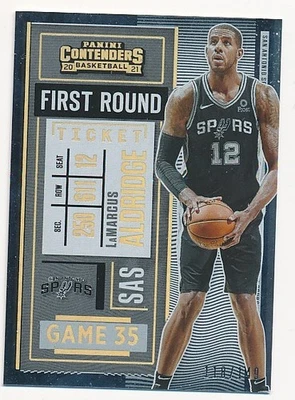 LAMARCUS ALDRIGE 2021 PANINI CONTENDERS FIRST ROUND TICKET #95 SP SPURS #118/149 - Image 1 of 2