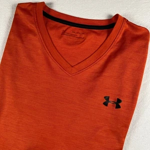 Under Armour Shirt Herren XXL Orange HeatGear Loose V Neck Tech Performance - Bild 1 von 11