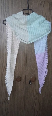 Halstuch, Schal, Dreieckstuch, gehäkelt - Bild 1 von 4