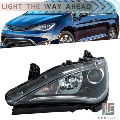Faro para Chrysler Pacifica 2017-2020 HID CON LED DRL lado izquierdo moldura cromada Foto 1 de 4