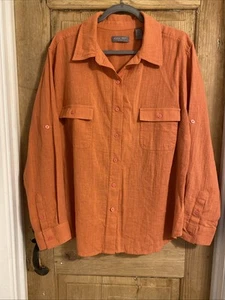 Kate Hill Hemd 2X dunkelrosa/orange Baumwolle Knopfleiste TOP - Bild 1 von 8